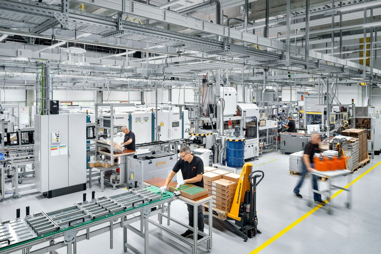 32.000.000 de componentes saem da fábrica de fundição sob pressão de magnésio da STIHL, em Weinsheim, por ano.